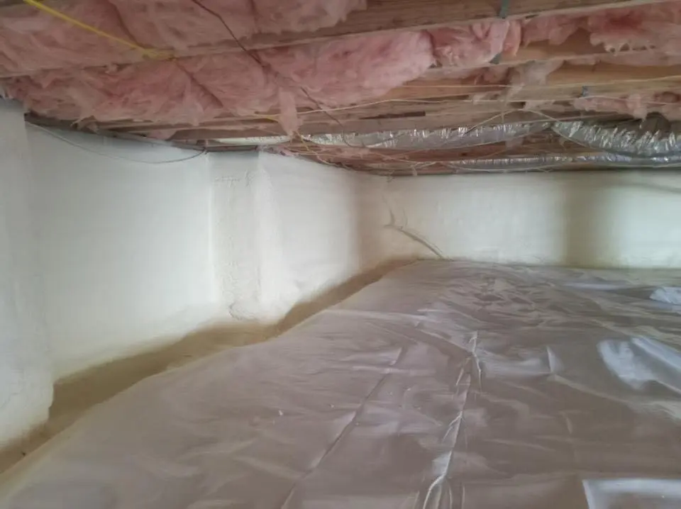 Crawl space encapsulation with closed-cell spray foam for Attic Insulation in Gardena